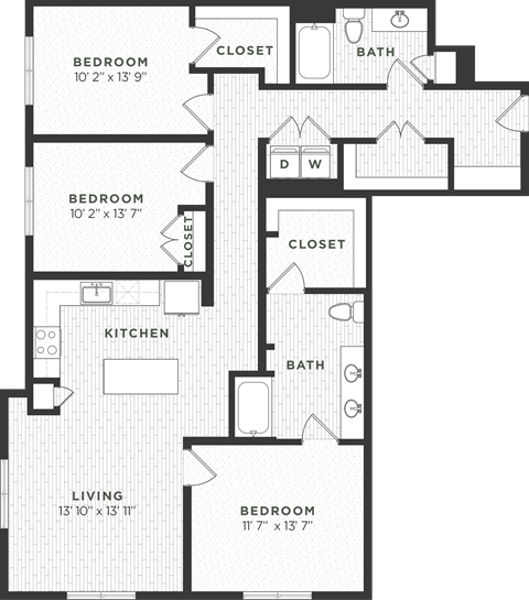 Three Bedroom Floorplan
